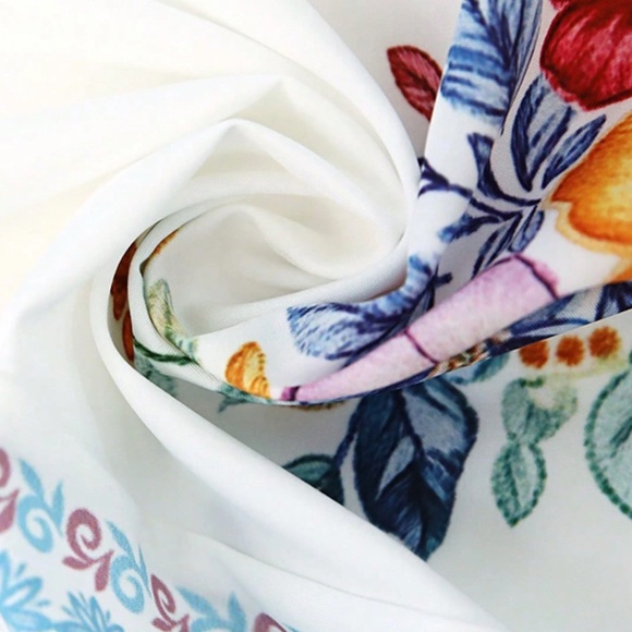 Boho Floral Print Ruffle Cap Sleeve Cropped Top Maxi Skirt Set - Picture 6 of 8